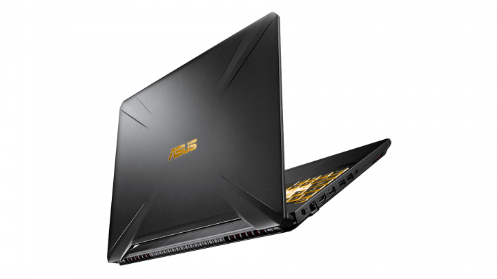 Laptop Asus ROG FX505DU Gold Steel - widok klapy lewej strony v2