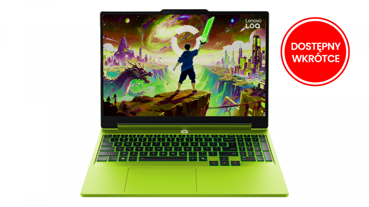 Laptop Lenovo LOQ Gen 11 15AHP11 Surge green - widok frontu
