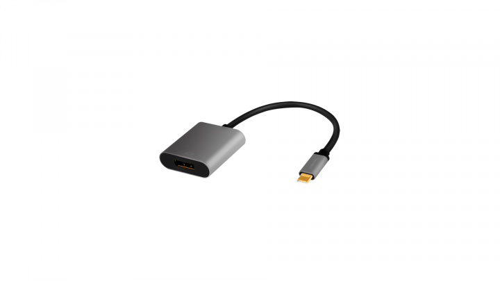 Adapter LogiLink USB-C - DP czarny/szary 0,15m CUA0102
