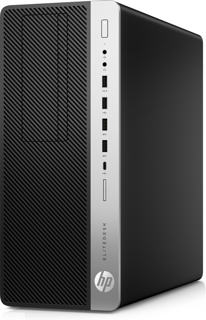 Komputer HP EliteDesk 800 G5 Tower - widok frontu prawej strony