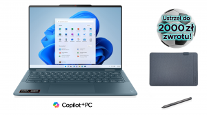 Laptop 2w1 Lenovo Yoga 7 14AKP10 83JR008NPB Ryzen AI 5 340 Touch 14" WUXGA OLED 16GB 512SSD W11 + Etui i rysik w zestawie
