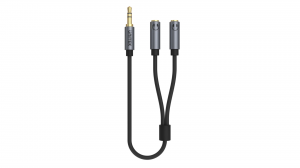 Kabel UNITEK miniJack - 2x miniJack 0,2m Y-C956ABK