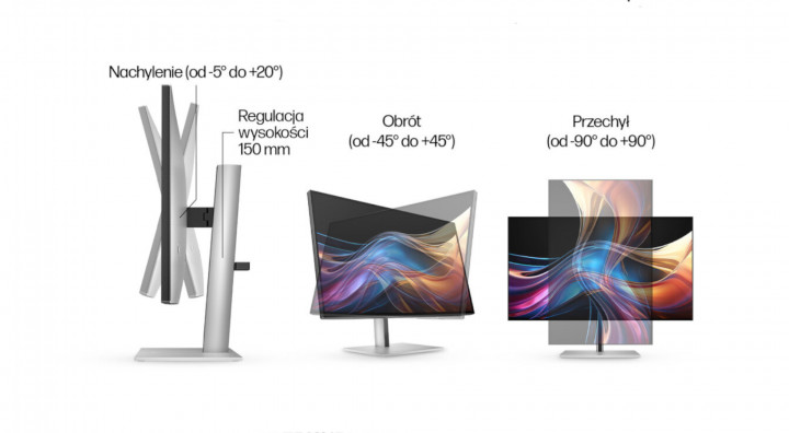 Monitor HP S7 Pro 8J4D8UT eergonomia