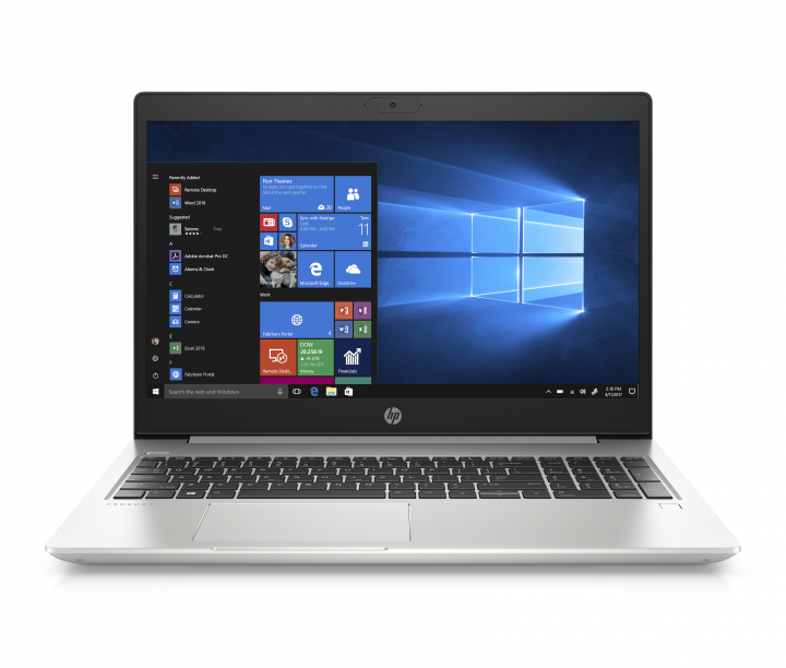 Laptop HP ProBook 450 G7 srebrny - widok frontu