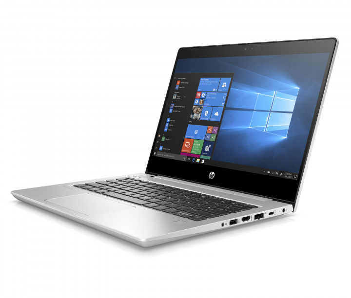 Laptop HP Probook 430 G7 srebrny - widok frontu prawej strony