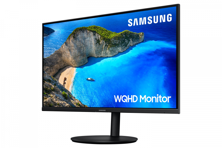 Monitor Samsung LF27T700QQUXEN - widok frontu prawej strony