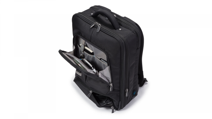 Plecak do laptopa DICOTA PRO D30847 173 czarny - otwarty