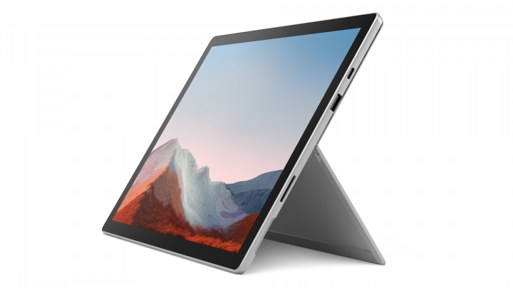 Microsoft Surface Pro 7 Plus - widok frontu prawej strony