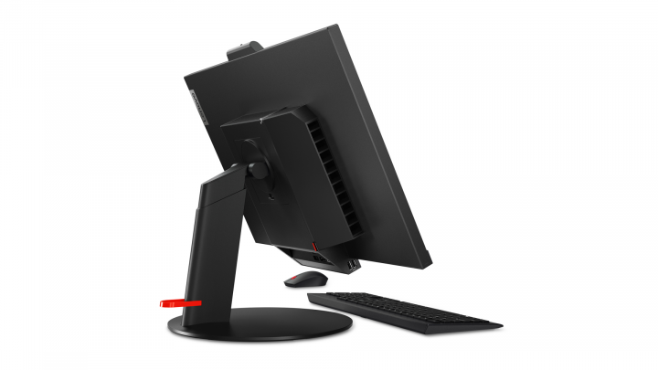 ThinkCentre Tiny-In-One 27 11JHRAT1EU - widok z tyłu prawej strony