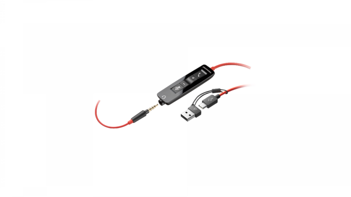 Słuchawki przewodowe HP Poly Blackwire 5220 Stereo Black USB-C - 8X231A6 3