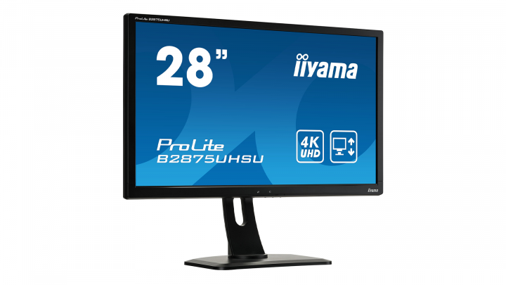Monitor IIYAMA ProLite B2875UHSU-B1 - widok frontu lewej strony