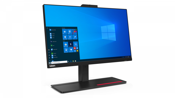 Komputer AiO Lenovo ThinkCentre M90a W10P - widok frontu lewej strony