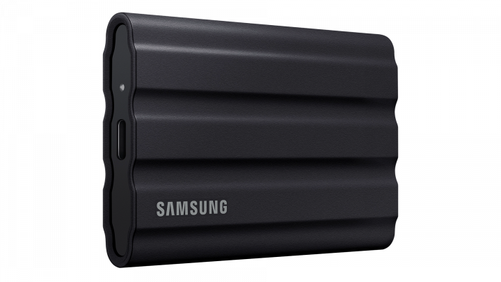 Samsung T7 Shield 2000GB USB 3.2 IP65 Czarny - MU-PE2T0S/EU - widok frontu lewej strony