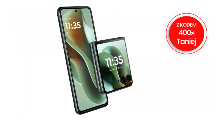 Smartfon Motorola razr 60 Ultra ciemnozielony 400