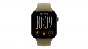 Smartwatch Apple Watch Series 12 GPS + Cellular koperta 42 mm z aluminium w kolorze ciemnego brązu, pasek sportowy w kolorze oliwkowym - rozmiar M/L - MJG54MP/A