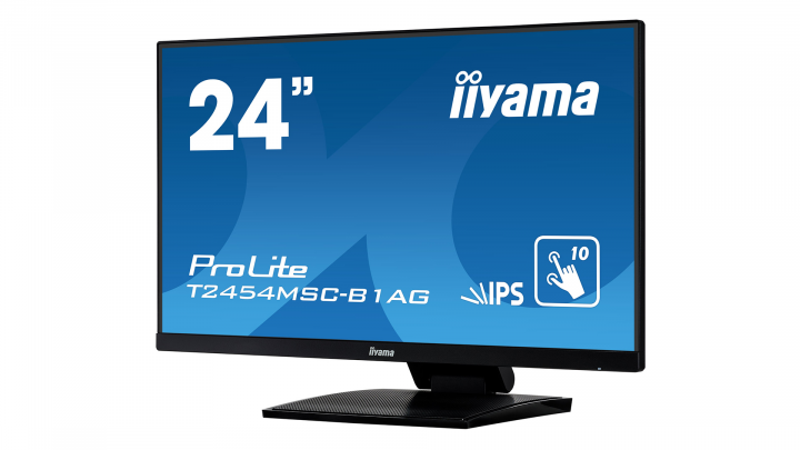 Monitor z dotykowym ekranem IIYAMA ProLite T2454MSC-B1AG - widok frontu prawej strony
