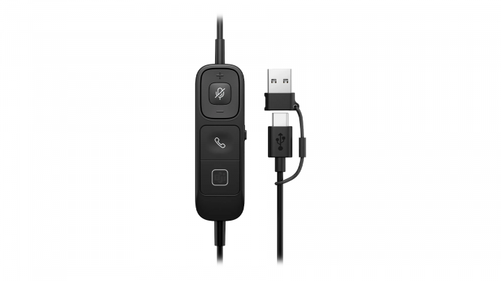 Słuchawki przewodowe HP Poly Mission 825 Stereo USB-C + Adapter USB-C/A 7
