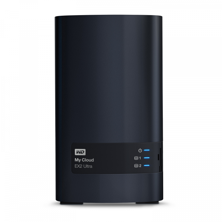 Serwer NAS WD My Cloud EX2 Ultra czarny - widok frontu