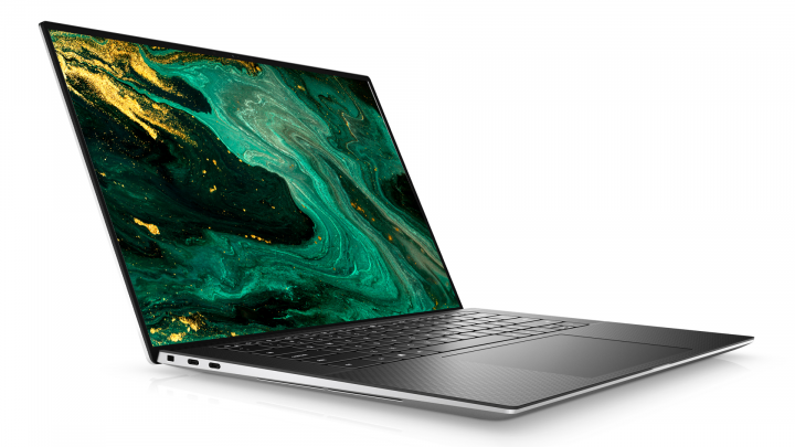 XPS 15 9510 - widok frontu lewej strony
