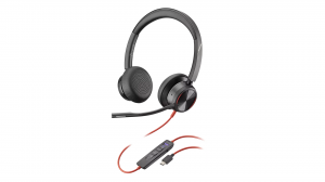 Słuchawki przewodowe HP Poly Blackwire 8225 Stereo Microsoft Teams USB-C + Adapter USB-C/A - 8X225AA