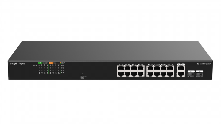 Switch Ruijie Reyee RG-ES118FGS-LP 16-port 100Mbps PoE+ 120W 2x1Gb Combo