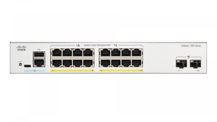 Switch Cisco C1300-16P-2G 16-port GE PoE+ 120W 2x1Gb SFP