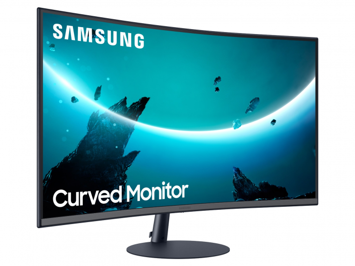 Monitor Samsung LC24T550FDUXEN - widok frontu lewej strony