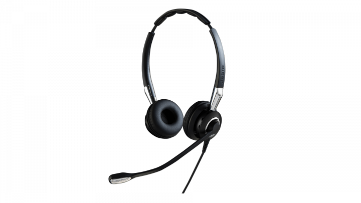 Słuchawki z mikrofonem Jabra BIZ 2400 II Duo czarne - widok frontu prawej strony