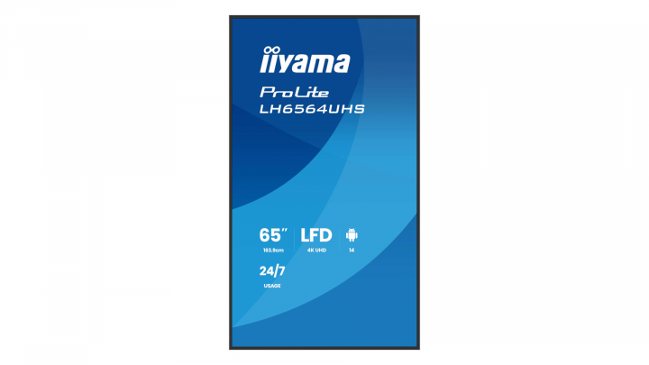 Monitor wielkoformatowy iiyama LH6564UHS-B1AG 65" 4K UHD VA 24/7 Android 14 2