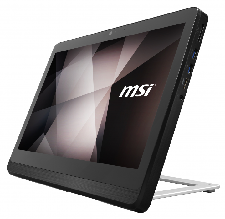Komputer AiO MSI PRO 16 Flex 8GL czarny - widok frontu prawej strony