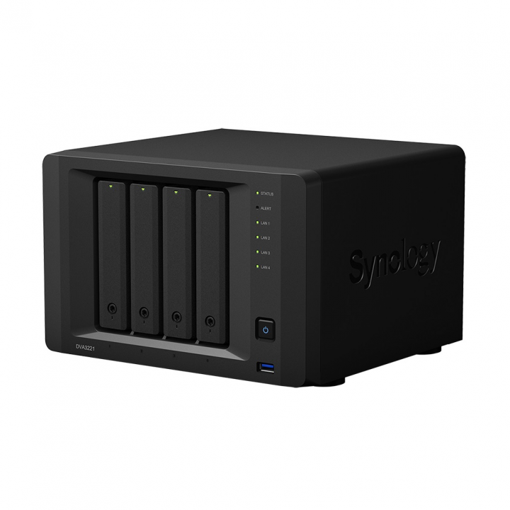 Rejestrator Synology DVA3221 - widok frontu prawej strony