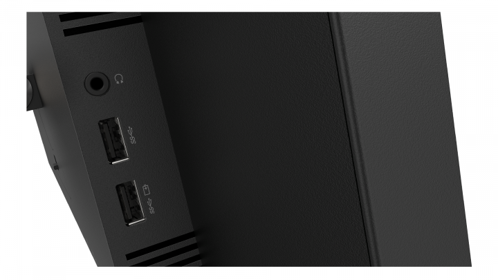 ThinkVision T24h-20 czarny - widok portów