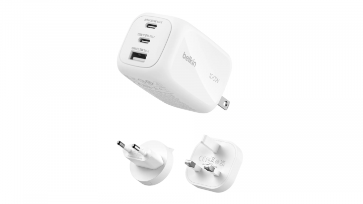 Ładowarka sieciowa Belkin 100W GaN 2x USB-C biała - WCH016hqWH 2