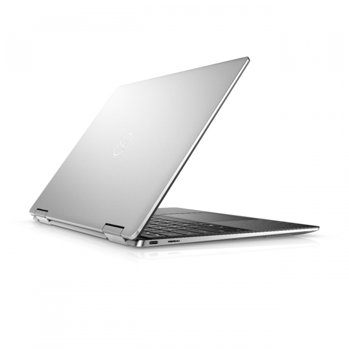 Laptop Dell XPS 13 2w1 7390 srebrny - widok tyłu lewej strony