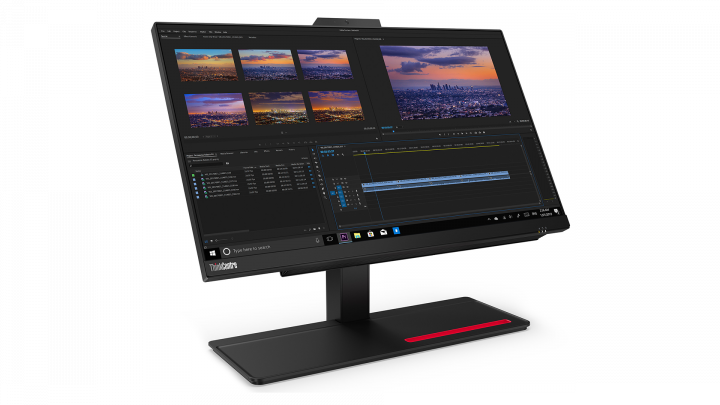 Komputer AiO Lenovo ThinkCentre M90a G2 W10P - widok frontu lewej strony
