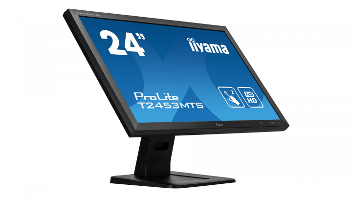 Monitor z dotykowym ekranem IIYAMA ProLite T2453MTS-B1 - widok frontu lewej strony2