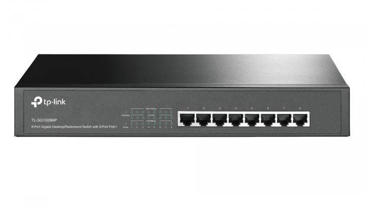 Switch TP-Link TL-SG1008MP - widok frontu