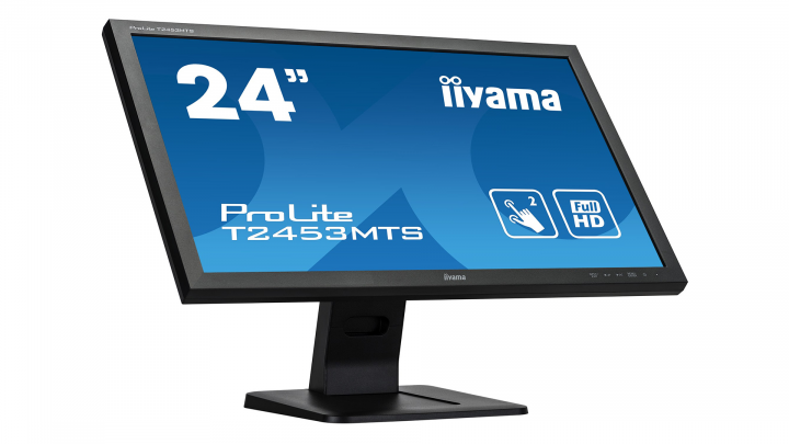 Monitor z dotykowym ekranem IIYAMA ProLite T2453MTS-B1 - widok frontu lewej strony3