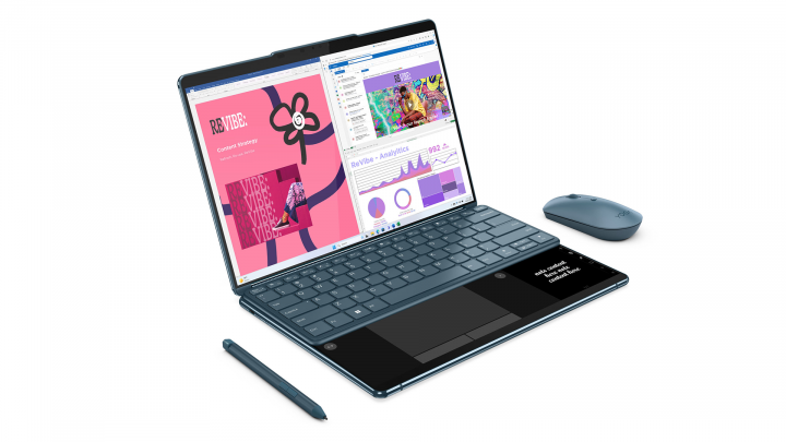 Yoga Book 9 13IMU9 W11H Tidal Teal (Lenovo Digital Pen 3, Lenovo 600 Bluetooth Silent Mouse + Folio Stand) Świąteczny Box 10