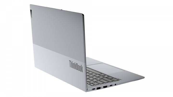 ThinkBook 14 G4+ IAP W11P Arctic Grey - widok klapy prawej strony