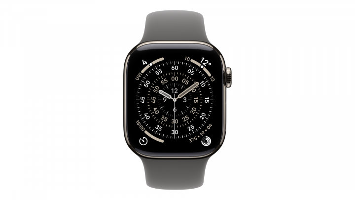 Smartwatch Apple Watch Series 11 GPS + Cellular, koperta 42 mm z tytanu w kolorze naturalnym, pasek sportowy w kolorze górskiej 