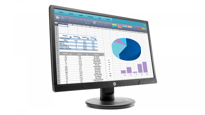 Monitor HP V213a W3L13AA - widok frontu lewej strony