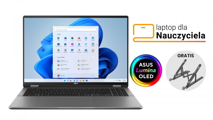 Laptop 2w1 ASUS Vivobook 16 Flip OLED TP3607SA Touch Copilot W11H Matte Gray Bon 2