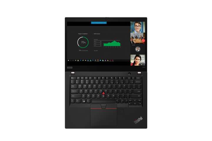 Laptop Lenovo ThinkPad X390 czarny - widok z góry