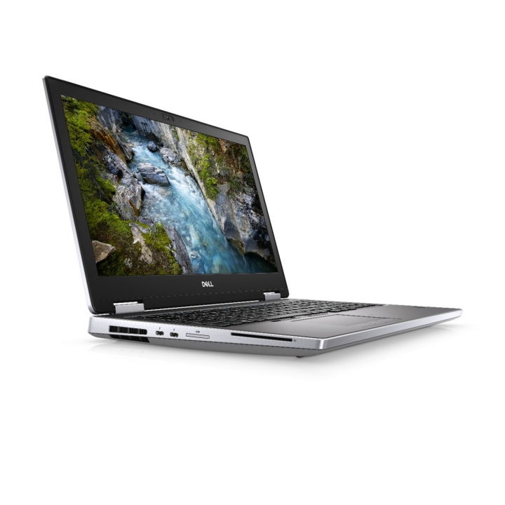 Mobilna stacja robocza Dell Precision 7540 srebrny - widok frontu lewej strony