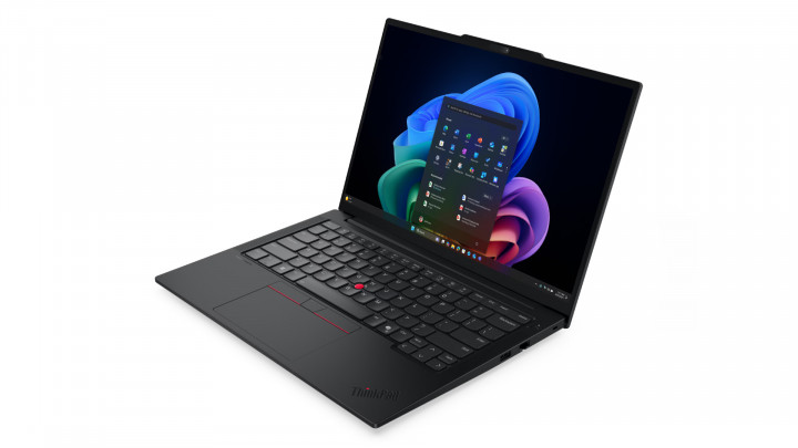 Laptop Lenovo ThinkPad E14 Gen 8 W11Pro copilot+PC czarny lewy przód