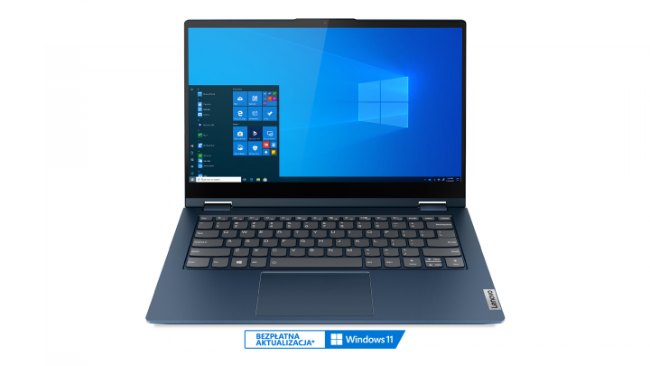 Laptop Lenovo ThinkBook 14s Yoga niebieski widok frontu up W11