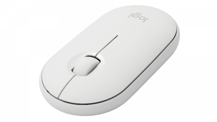 Logitech M350 biała 910-005716 - widok frontu lewej strony