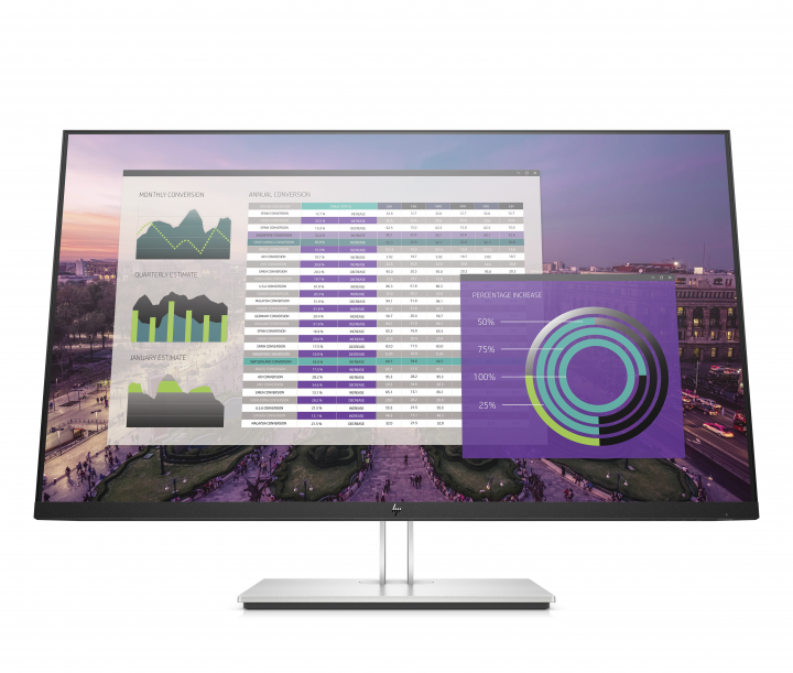 Monitor HP EliteDisplay E324q czarny - widok frontu