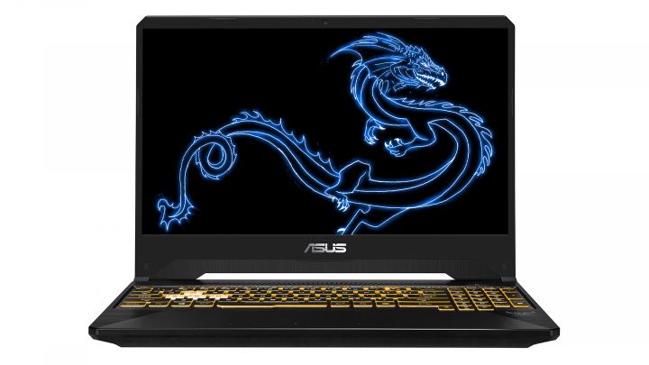 Laptop Asus ROG FX505DU NoOS Gold Steel - widok frontu